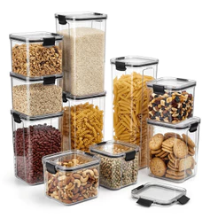 Kit Pote de mantimentos para cozinha Plástico 10 Unidades Bumper