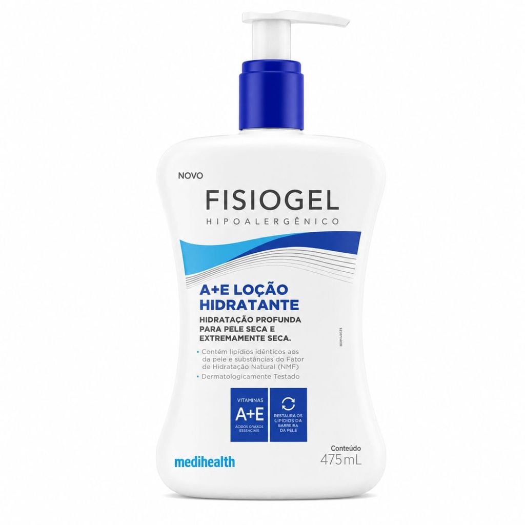 Loção Hidratante Fisiogel A+E 475ml Pele Seca e Sensível
