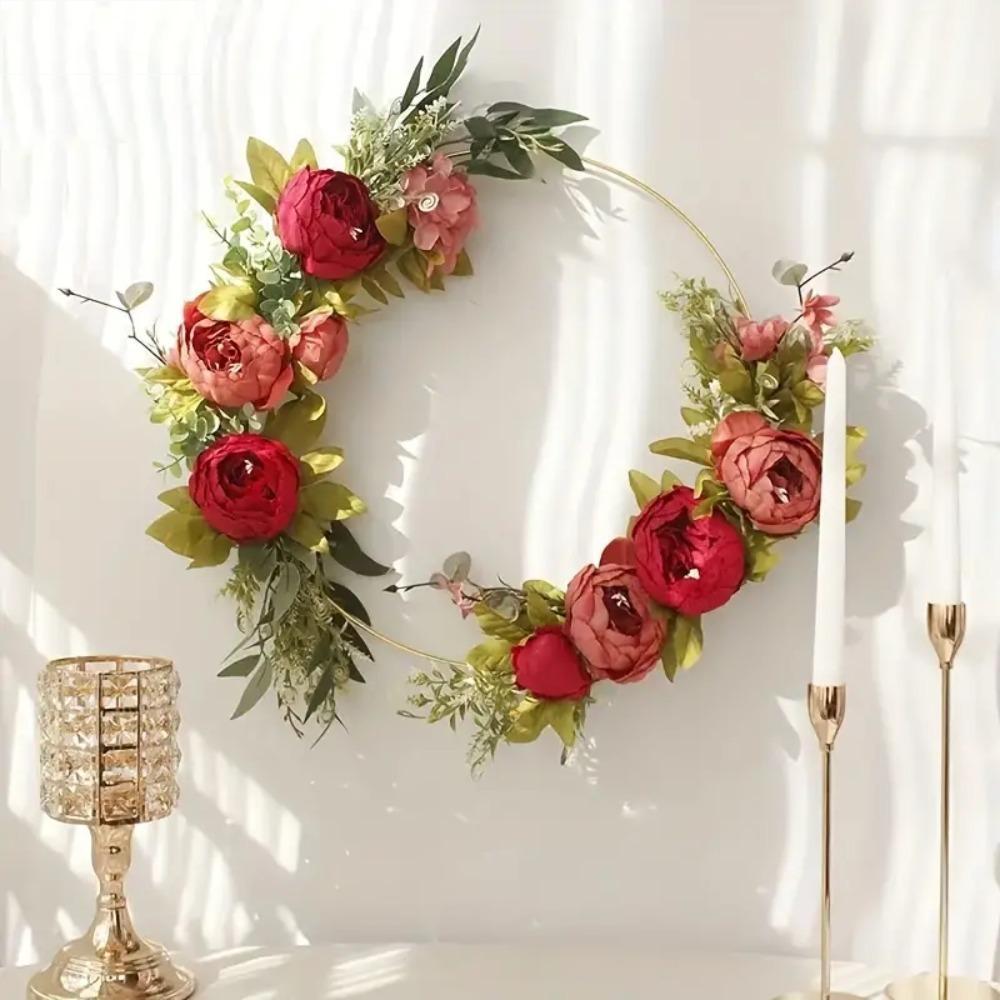 Aros De Flores De Metal Dourado , Anéis Redondos Vintage De 10-50cm , Decoração DIY , Suporte De Base De Ferro , Argola
