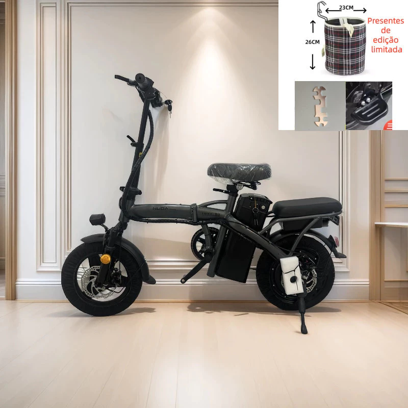Bicicleta elétrica dobrável para adultos NUDA, pedal tripulado, compras ao ar livre, viagem — imagem 1
