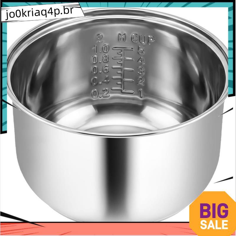 Panela Interna Antiaderente De Aço Inoxidável Para De Arroz AROMA De 4 Xícaras-2QT Segura Máquina De Lavar Louça (Não Co