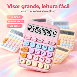 🎨 Calculadora Cores Morandi 12 Dígitos | Versão Padrão E Solar Para Estudos E Trabalho