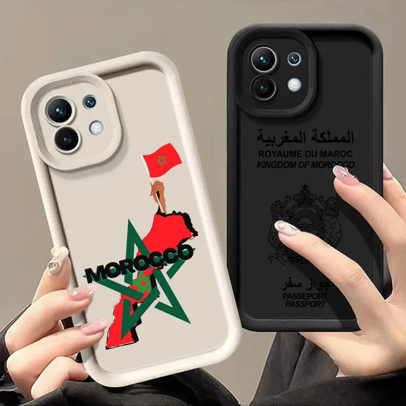 Capa de Silicone com Bandeira e Leão do Marrocos para Xiaomi 15T 14T 13T Pro 15 