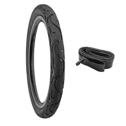 Kit Pneu Bike Aro 20 MTB 20x2.125 Irado Fire Tipo Flame + 1 Câmara