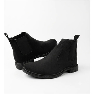Bota Chelsea Feminina Masculina Camurça Sintética Solado Borracha Antiderrapante Sem Cadarço