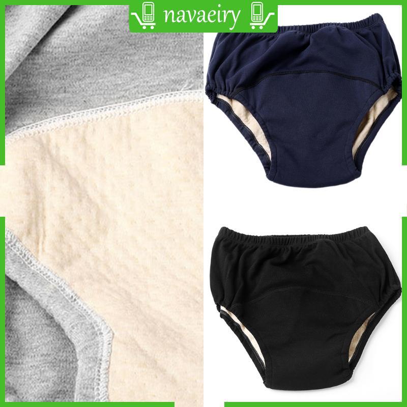 nava Algodão Absorvente Incontinência Roupa Interior Lavável Reutilizável Pano Fralda Calças Calcinha Para Idosos Cuidad