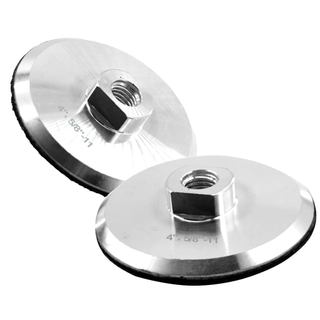 2 peças de disco de suporte de alumínio de 4 polegadas com rosca de 5/8”-11 e sistema de fixação por velcro para polimen
