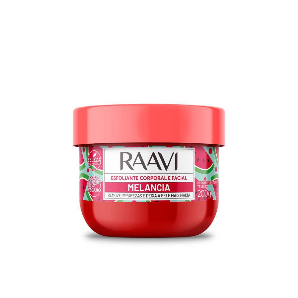 Esfoliante Corporal e Facial Melancia Raavi 200g