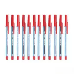 Kit Pacote 10 Canetas Compactor Vermelha - 0.7mm