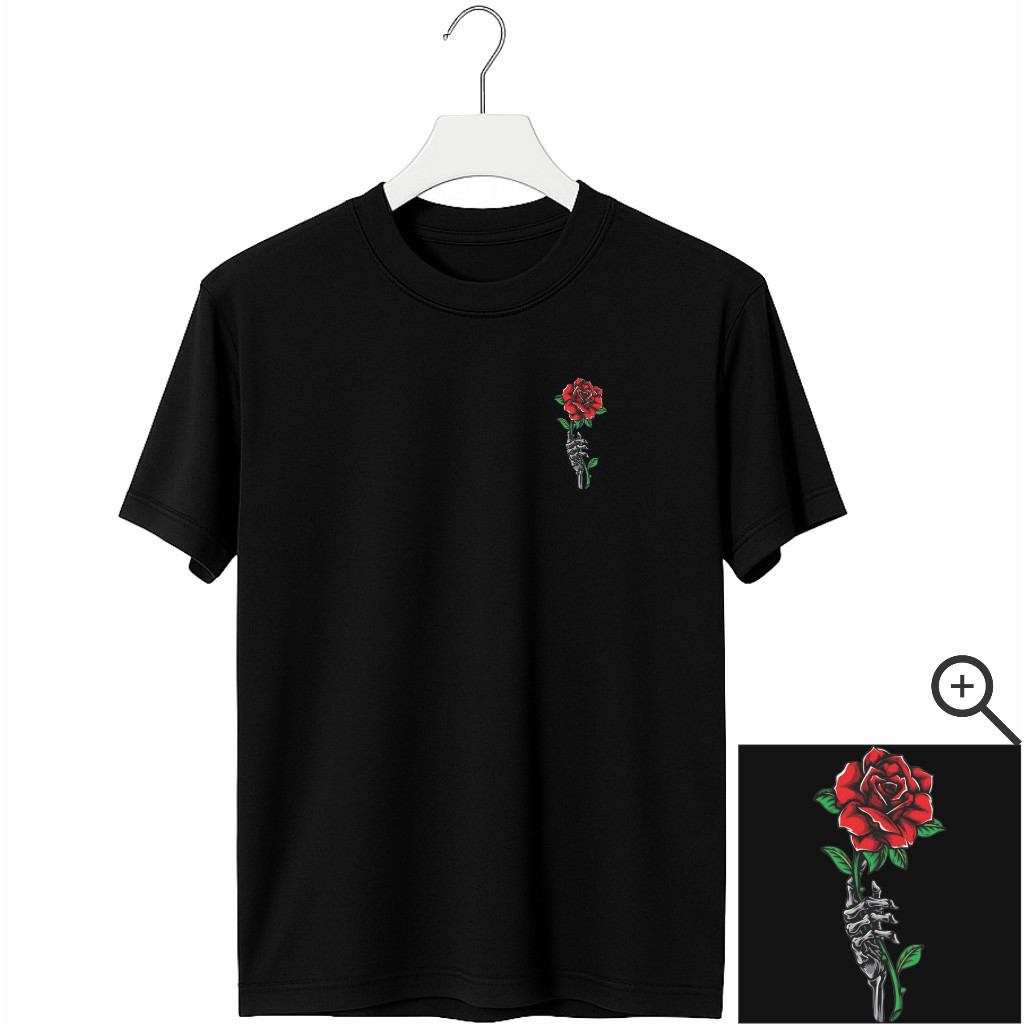 Camiseta Masculina Estampada Preta – Básica, Unissex, Confortável, Estilo Urbano Academia Camisa