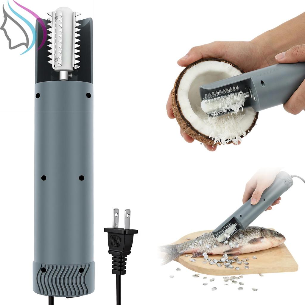 Máquina Elétrica De Ralador De Escamas De Peixe , Raspador Rotativo Anti-Respingos , Triturador Automático Portátil SHOP