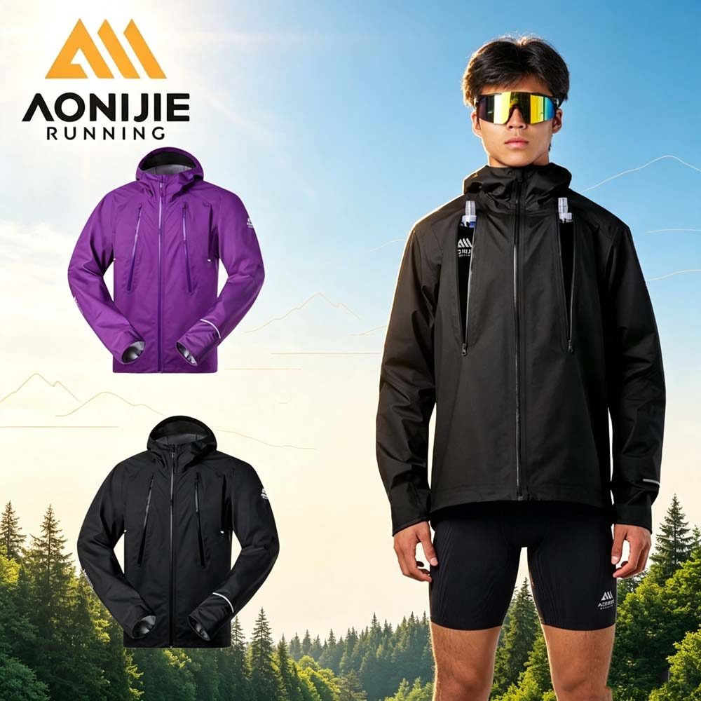AONIJIE FM5216-2.0 Unissex Trail Running Coat Costuras Fitadas Abrasão Ao Ar Livre