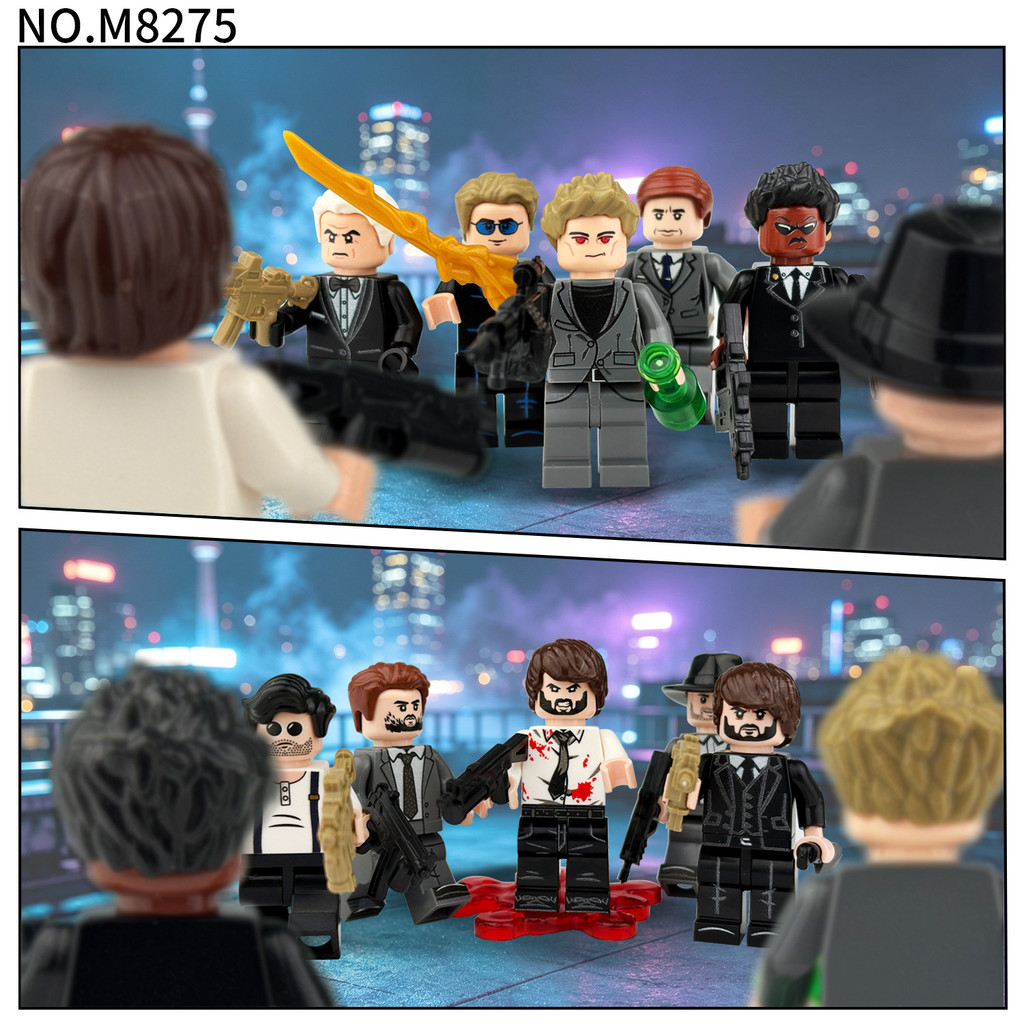 Conjunto De Blocos De Construção De Minifiguras De Assassino De Desenho Animado , Figuras Com Acessórios De Motocicleta — imagem 2 de 2