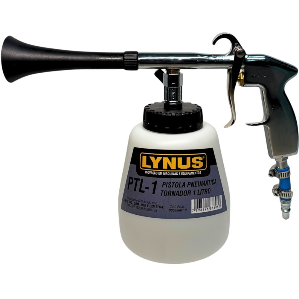 Pistola tornador pneumática 1L para limpeza - PTL-1 Lynus