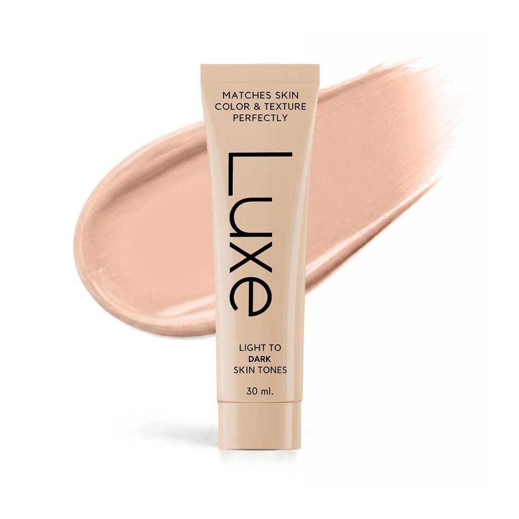 Base de Maquiagem Luxe Adaptive Tone Matching Foundation Cream com Cobertura e Fácil de Misturar, Adequada para 