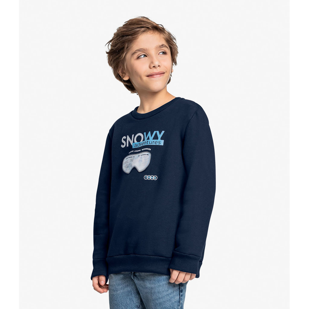 Conjunto Moletom Com Calça Jeans Trick Nick Azul
