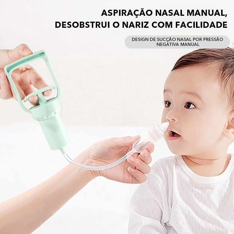 Aspirador nasal portátil Manual limpador nasal sucção poderosa limpa secreções nasais