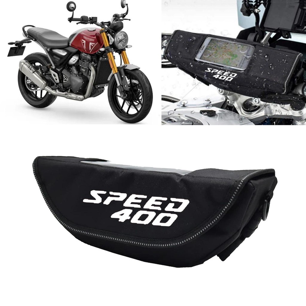 Para SPEED400 Velocidade 400 2024 2023 Guiador Da Motocicleta Saco À Prova Dwaterproof Água De Viagem Armazenamento Tela