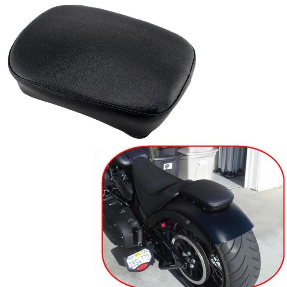 Motocicleta Preto Retangular Pillion Passageiro Almofada Assento 8 Ventosa Para Harley/Cruiser/Chopper/Personalizado