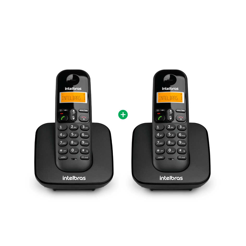 Kit Telefone sem Fio + Ramal TS 3112 Preto Intelbras