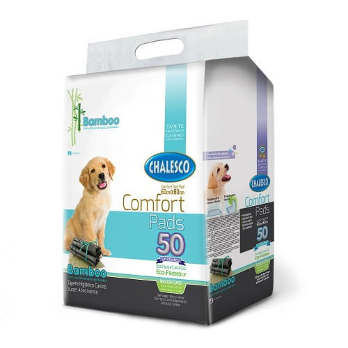 Tapete Higiênico Chalesco Comfort Bamboo para Cães 60X80Cm - 50 unidades