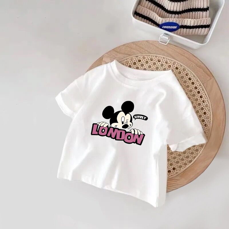 Crianças roupas infantis meninos meninas camisetas de manga curta médio pequeno crianças bebê verão solto Casual puro al