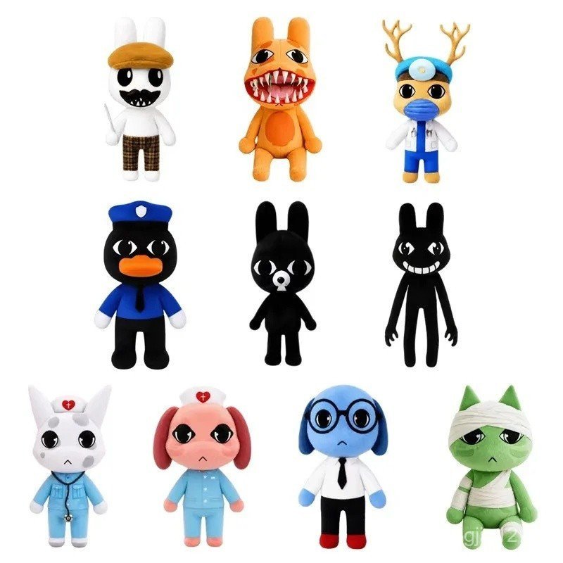 Brinquedo de Pelúcia de Hospital de Animais de Terror, Cachorro Azul Macio de Pelúcia, Boneco Colecionável de Desenho An