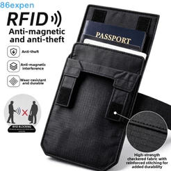 Carteira De Cinto Masculina , Mini Bolsa De Antirroubo Com Compartimento Oculto , Cintura Leve E Resistente Ao Desgaste