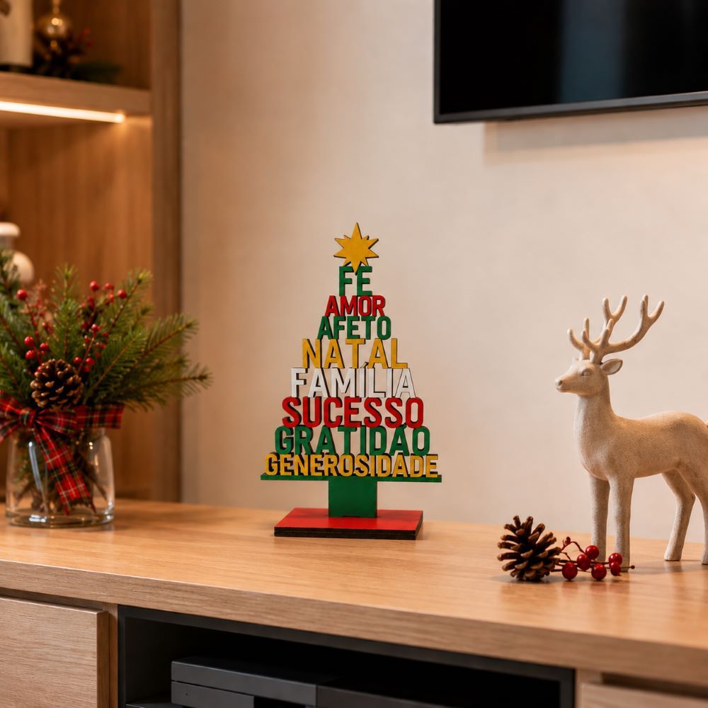 Enfeite Árvore de Natal Com Frases