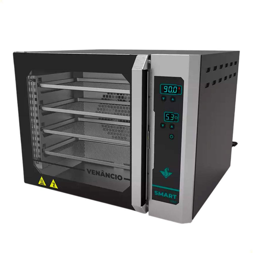 Forno Industrial Elétrico Venâncio Convector Smart Pro Aço Inox 4 Esteiras FCSP4E 220V