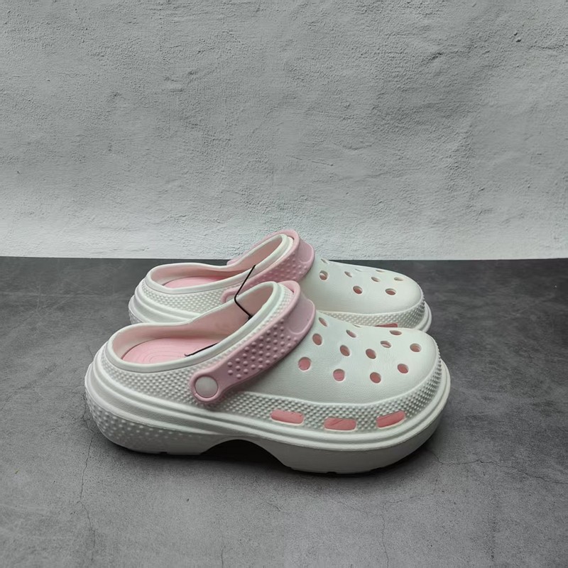 Verão sapatos de sola grossa buraco sapatos femininos respirável antiderrapante Baotou sandálias exterior usar sapatos p