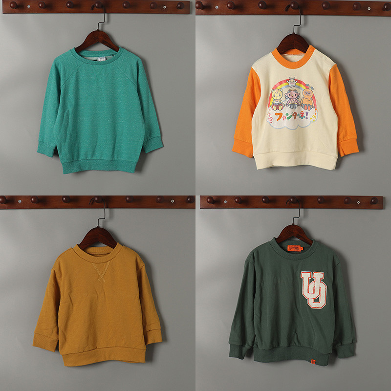 Comércio exterior primavera outono crianças meninos meninas bebê crianças roupas carne barriga Material moletom pulôver 