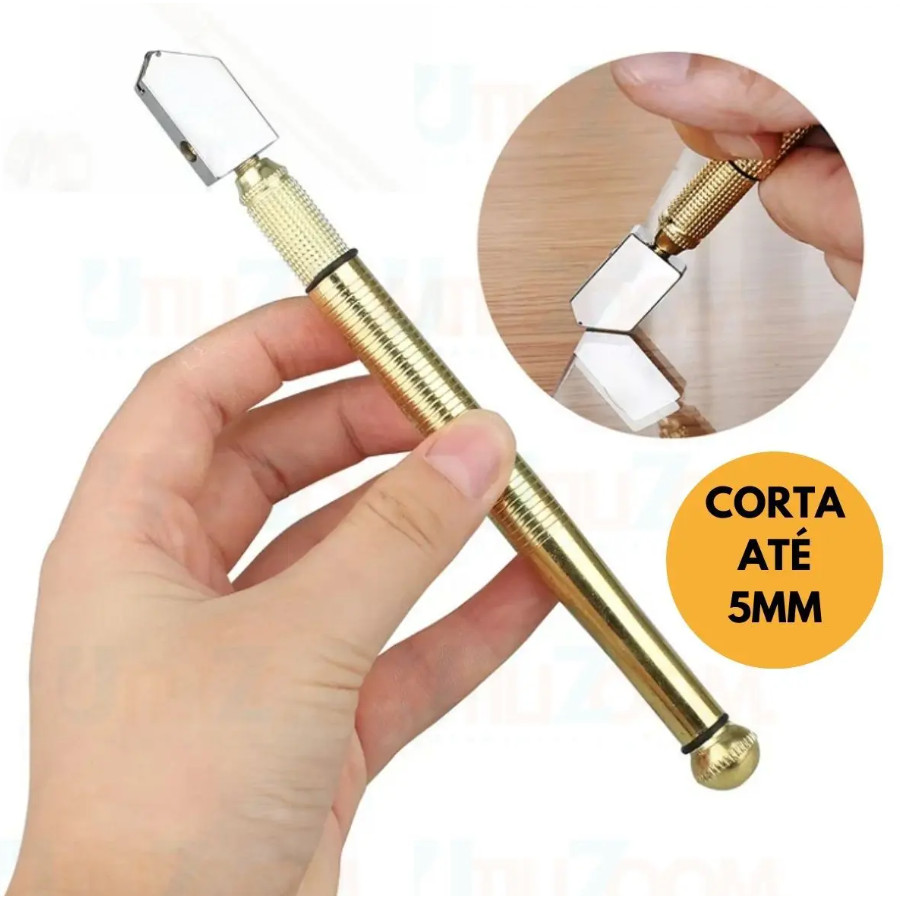 Caneta Cortador De Vidro Espelho Profissional Com Reservatório Riscador De Precisão Ferramenta Para Vidraceiro