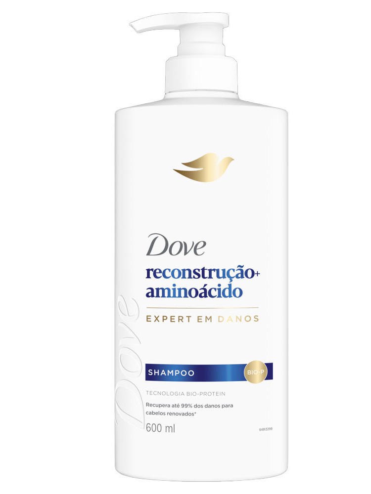 Shampoo Reconstrução com Aminoácido 600ml Dove para Cabelos Danificados e Ressecados