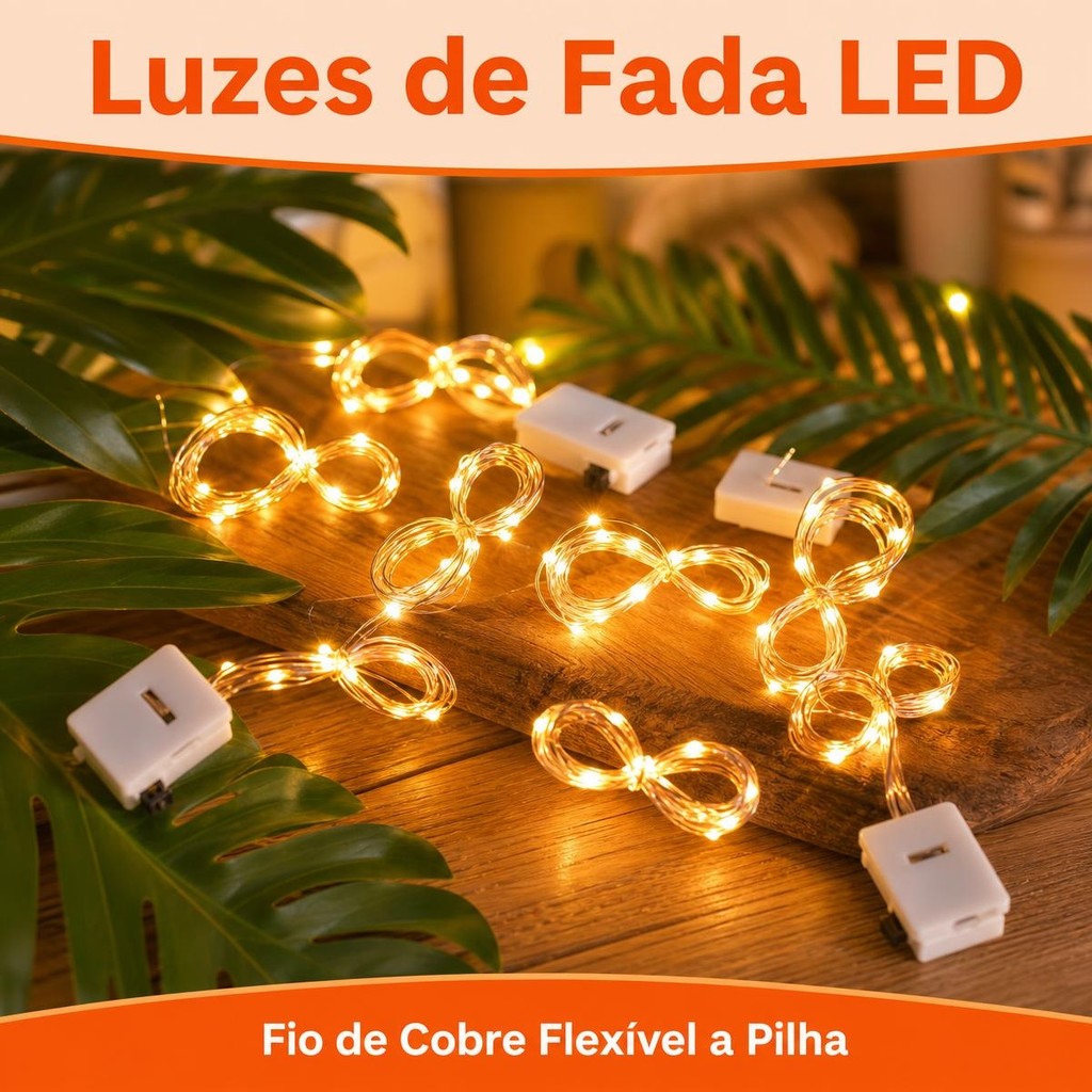 1/5/8 Peças  Fios De Fada 2 Metros Led Para DecoraçãO