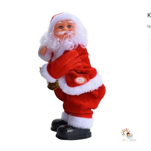 Papai Noel Boneco Musical Com Movimento Dança Meche Bumbum Música Decoração Natalina Promoção Natal Pilha — imagem 2 de 2