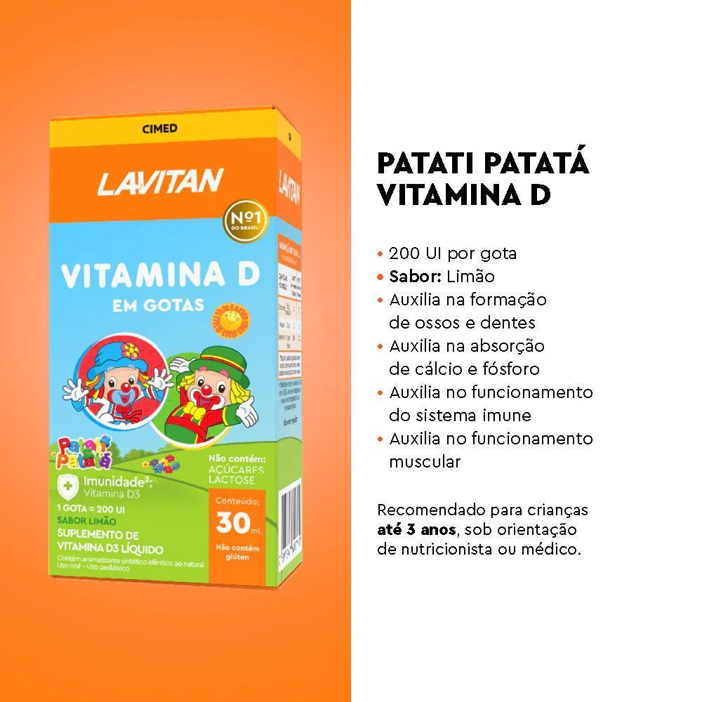 Lavitan Infantil Vitamina D Em Gotas Limão Com 30Ml · foto 2