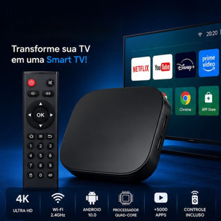 Smart TV Android 10 4K Ultra HD Wi-Fi Smart TV Quad Core Box DC400