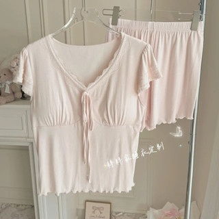 Loungewear Modal com almofada no peito pijama feminino novo produto puro desejo mais magro olhar loungewear terno estilo