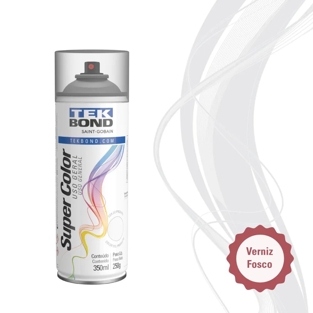 Verniz spray de uso geral fosco 350 ml - Tekbond