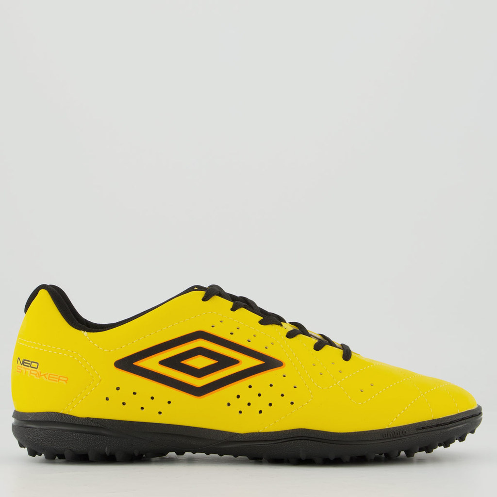 Chuteira Umbro Neo Striker II Society Amarela e Preta