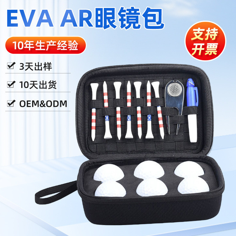 Saco de armazenamento de golfe EVA 6 caixa de bola produtos ao ar livre acessórios de golfe casca dura à prova de pressã