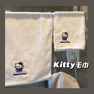 Toalha de gato de desenho animado, algodão, absorve água, secagem rápida, sem fiapos, lavagem do rosto, banho, grande, p