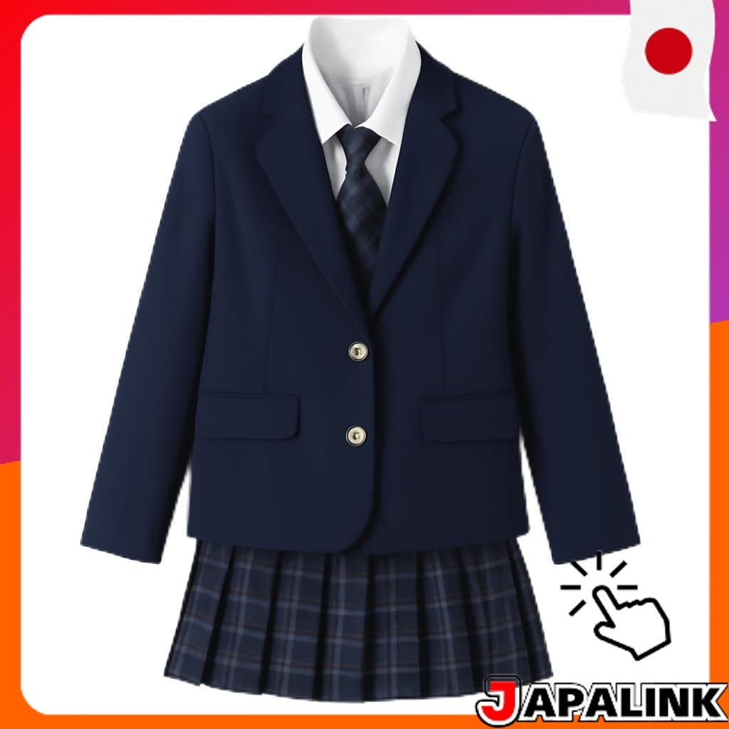 AOKOWN Blazer Escolar Feminino Uniforme para Estudantes Neve Botões Casual 【Direct from Japan】