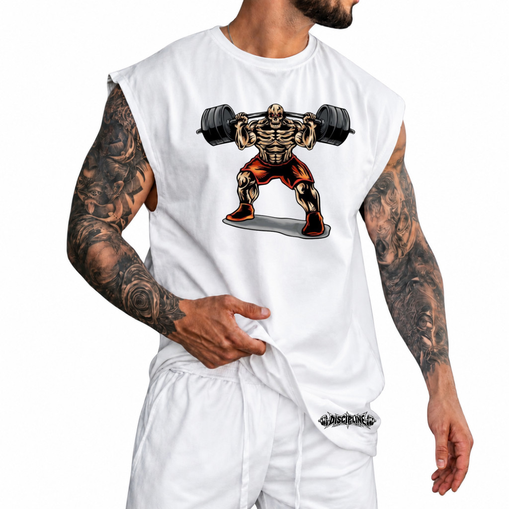 Regata Machão Oversized 100% Algodão Camiseta Cavada Musculação Streetwear Treino Praia Academia