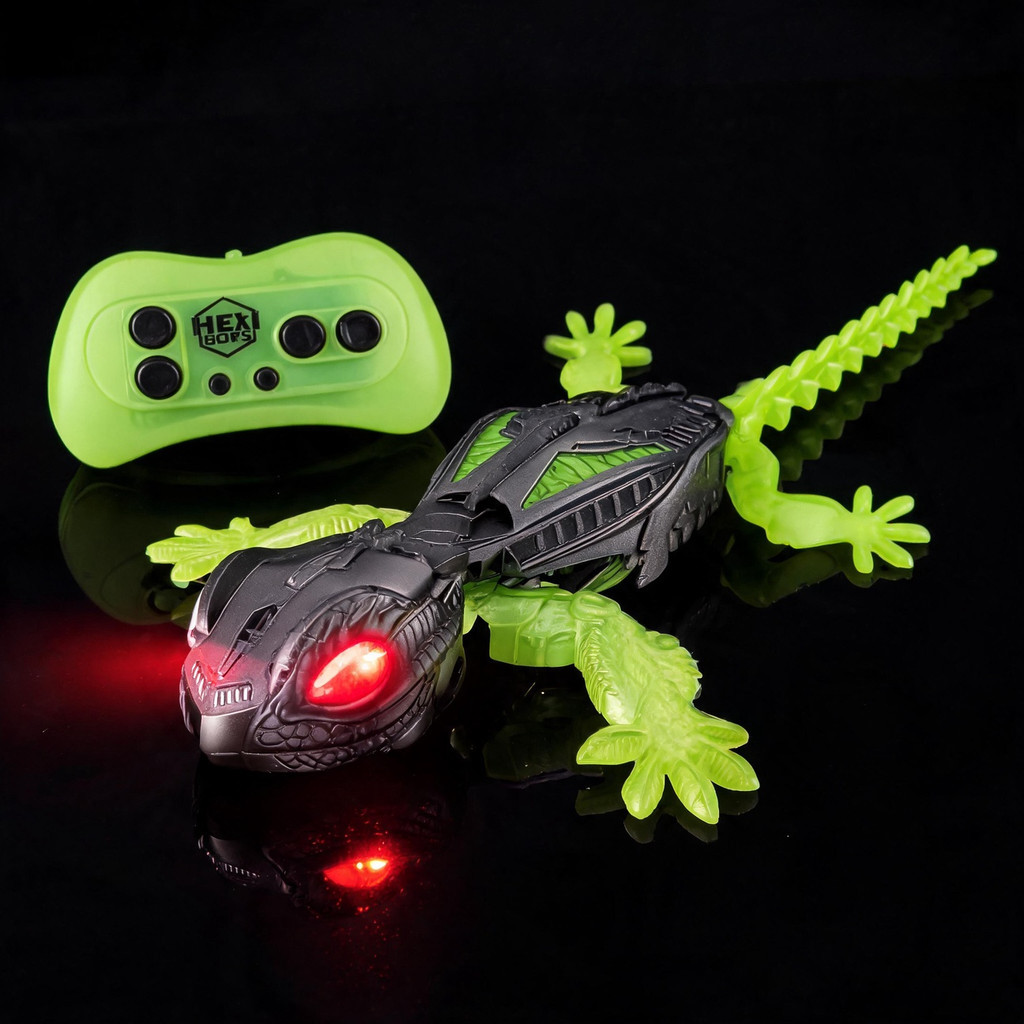 Lagarto Robô Escalador de Parede Controle Remoto Luz LED Recarregável Infantil MARAVILHA