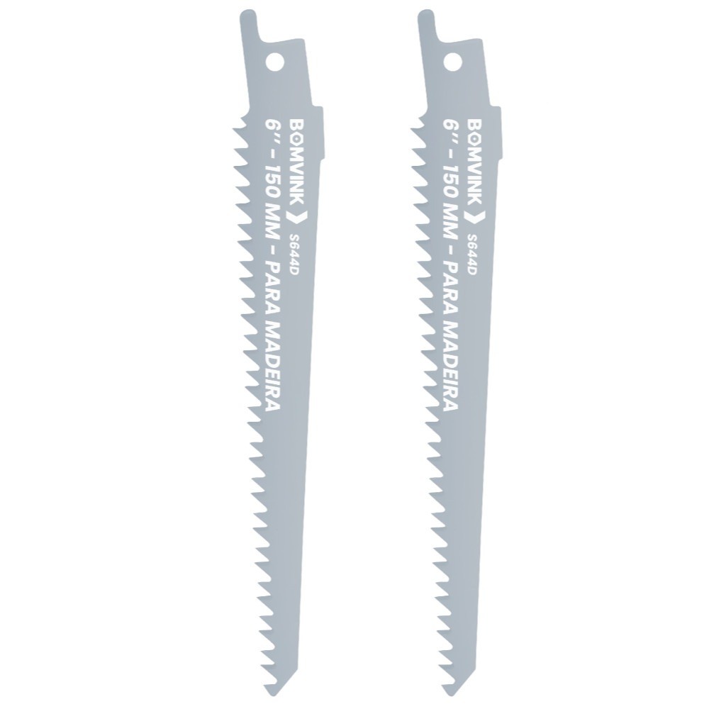 Lâmina de serra sabre 6" para madeira com 2 peças - BOM-5131- Bomvink