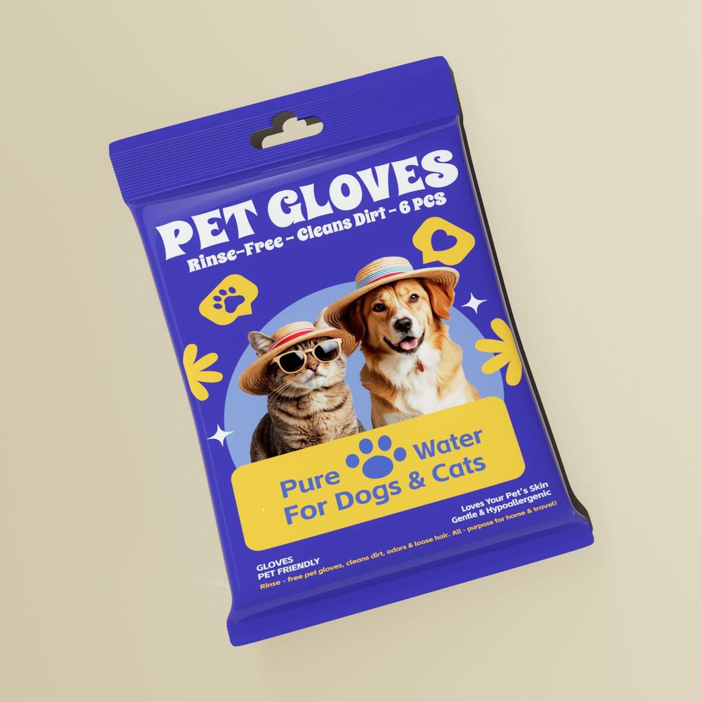 Luvas descartáveis para limpeza de animais de estimação, toalhetes para gatos, banho de cachorro, limpeza a seco, luvas 
