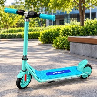 Patinete Elétrico Infantil Azul Dobrável Rodas PU 6 Polegadas 150W 15kmh UNIToys