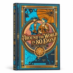 Livro Around the world in 80 days - Edição importada em inglês - C